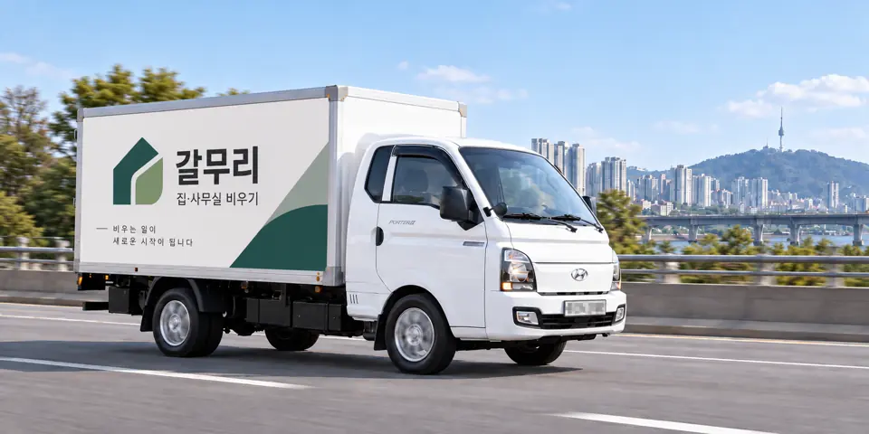 은행동 유품정리 | 갈무리 작업 차량, 그림